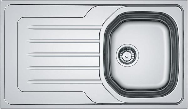 Franke Onda Line OLL 611-86 Dekorlu Sol Damlalıklı Paslanmaz Çelik Mutfak Eviyesi 86x50 cm - Image 1