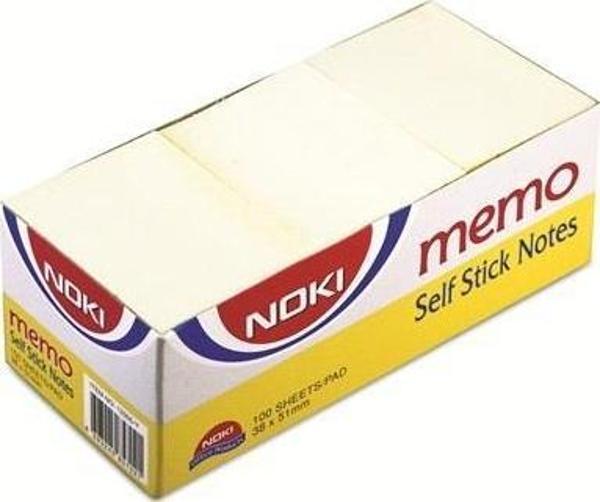 Noki Memo Yapışkanlı Not Kağıdı 38X50 Mm 12 Li No:12005 (1 Paket 12 Adet) - Image 1