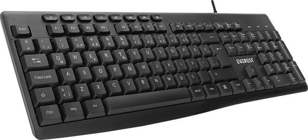 Everest Kb-619 Siyah Gri Usb 2 Metre Bakır Kablolu Q Multimedia Klavye - Image 1