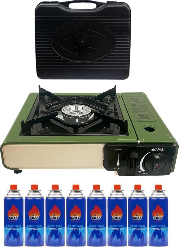 Yek Outdoor Tekli Portatif Çantalı Kamp Ocağı + 8 Adet Kartuş - Image 1