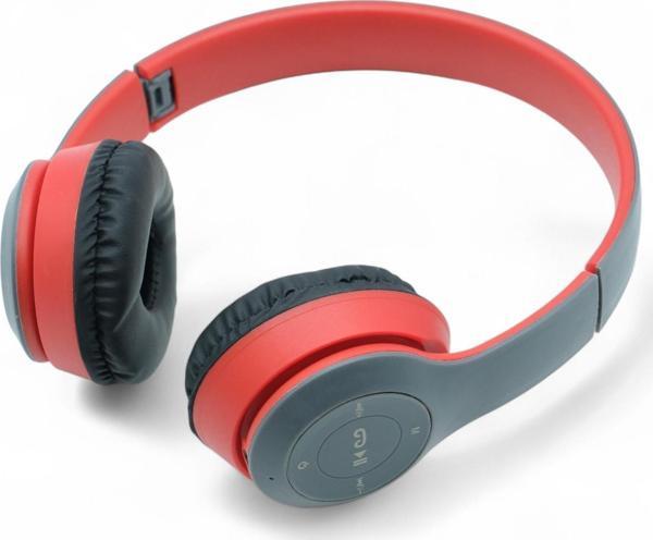 Viges P47 Wireless Bluetooth Kulak Üstü Kulaklık Siyah-Kırmızı - Image 1