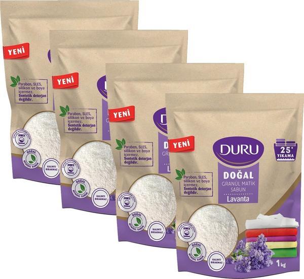 Duru Doğal Granül Matik Sabun Lavanta 1 kg x 4'lü - Image 1