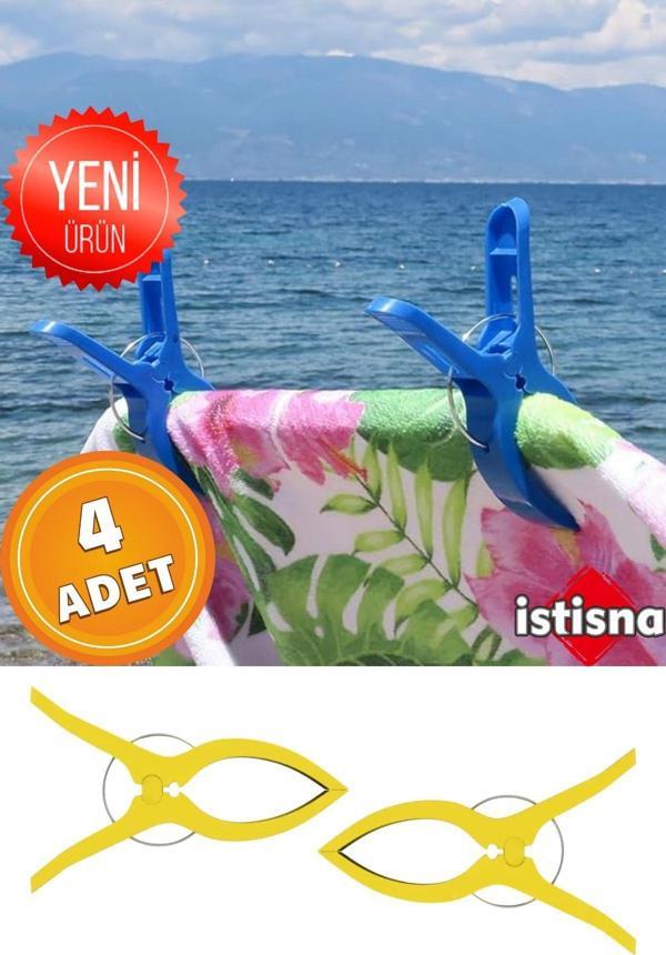 4 Adet XXL Büyük Boy Şezlong Plaj Havlusu Mandalı Halı Asma Battaniye ve Havlu Tutucu Mandal - Image 1