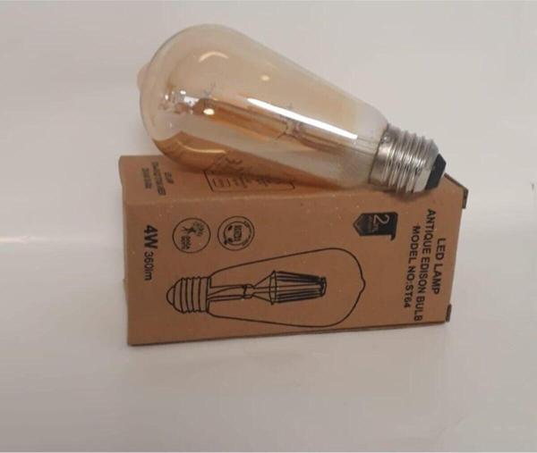 Led Lamp - 4W Rustik Led Ampul 4 Watt Bal Rengi St64 - Image 1