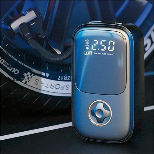 Auhma Ab6334 Taşınabilir Elektrikli Hava Kompresörü 4.000 Mah Powerbank Şarj Edilebilir Pompa - Image 1