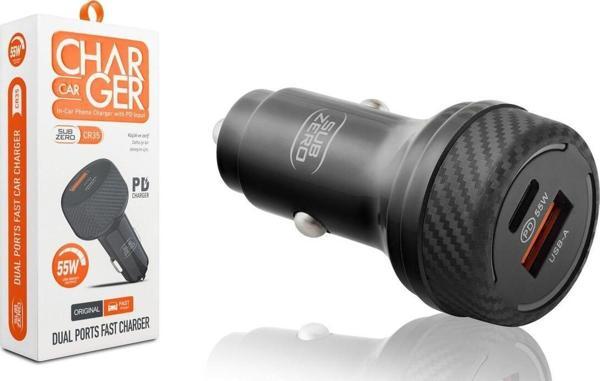 Subzero Cr35 55W 3.0A Hızlı Pd+Çift Çıkışlı Araç Şarj Başlığı - Image 1