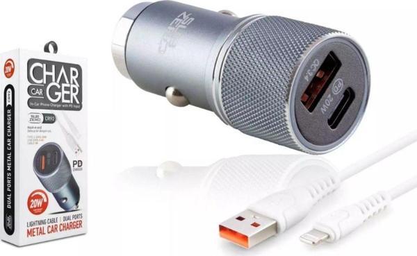 Subzero 20W 3.4A Hızlı Pd Usb Çıkışlı Iphone Araç Şarj Aleti - Image 1
