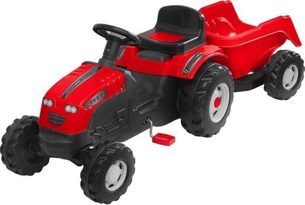 Güçlü Jumbo Römorklu Pedallı Traktör Kırmızı - Image 1