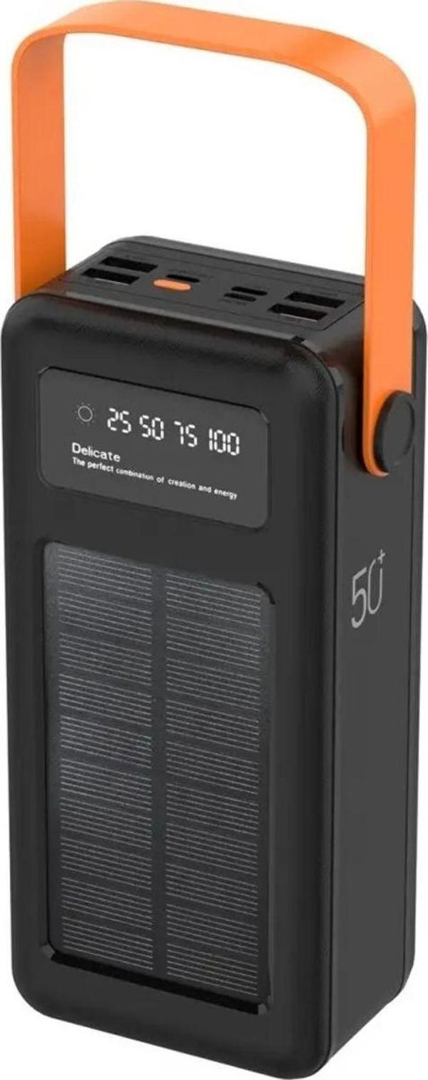 acl  50000Mah Solar Powerbank | Güneş Enerjili Taşınabilir Şarj Aleti | Lcd Ekranlı, Çoklu - Image 1