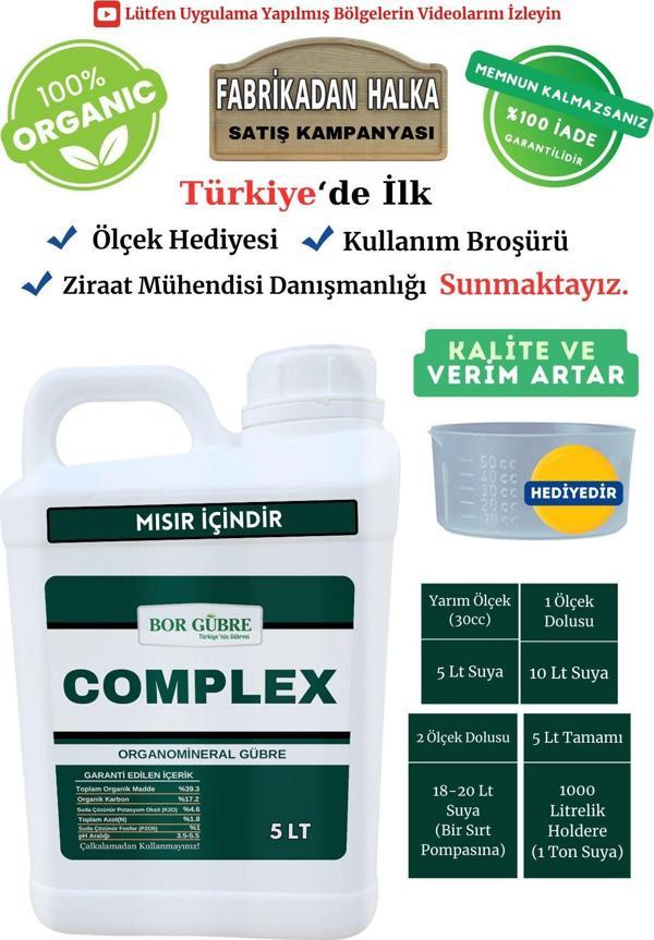 Bor Gübre Mısır İçin Mikro Elementli Organik Gübre Complex- 5Lt Kalite Ve Verim Artar, Geliştirir, Korur - Image 1