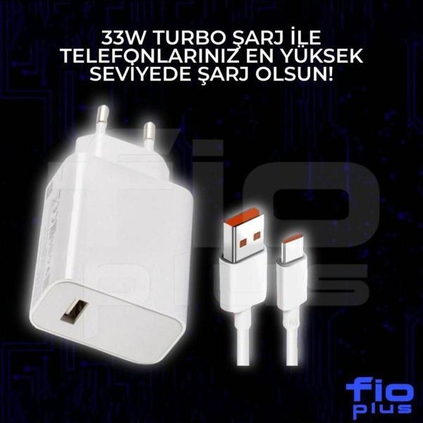 Fioplus 33 Watt Fast Qualcomm Turbo Hızlı %100 Mı Şarj Aleti Xiaomi 33W Şarj - Image 1