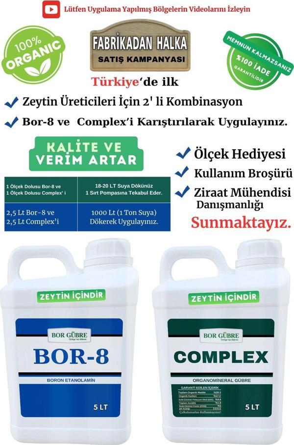 Bor Gübre Zeytin İçin 2'Li Süper Karışım Bor-8 Ve Complex Kalite Ve Verim Artar - Image 1