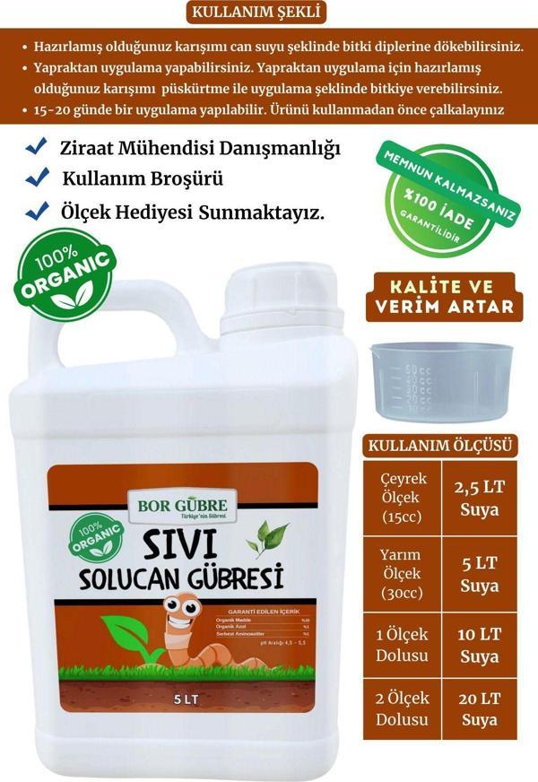 Bor Gübre 5Lt. Organik Sıvı Solucan Gübresi - Image 1