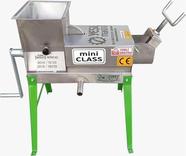 Yeşil Mini Class Manuel Çevirmeli Helezonlu Şıra Makinesi Nar ve Üzüm Sıkma Makinası - Image 1