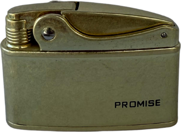 Promise Fırçalı Gold Tek Alevli Benzinli Çakmak - Image 1