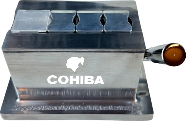 Cohiba Gümüş Masa Tipi 4 Fonksiyonlu Metal Puro Makası Kesici - Image 1