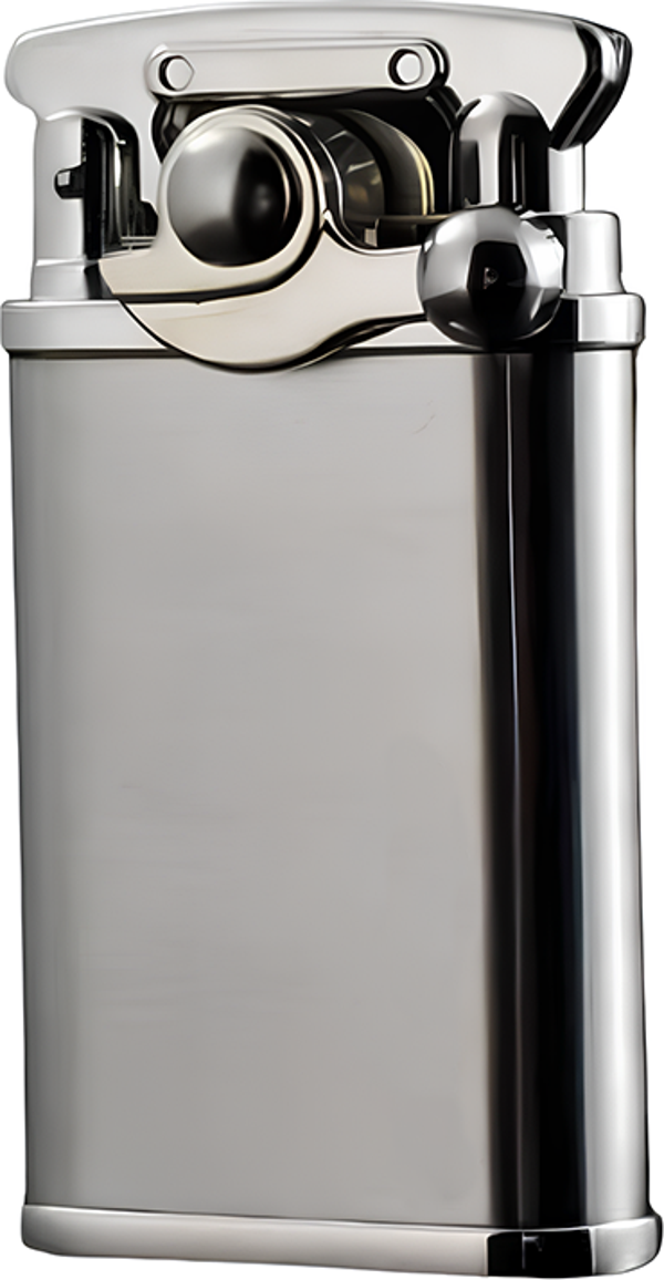 Jobon Tek Torch Pürmüz Fırçalı Gümüş Metal Puro Çakmağı - Image 1
