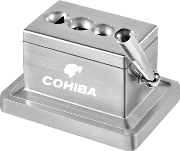 Cohiba Gümüş Masa Tipi 4 Fonksiyonlu Metal Puro Makası Kesici - Image 1