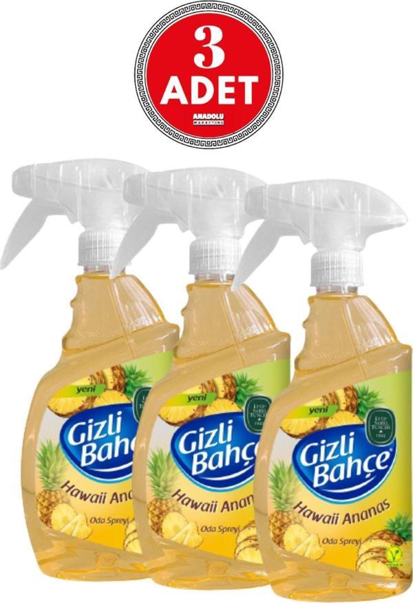 Gunkes Yeni Nesil Oda Spreyi Hawaii Ananas 500 Ml 3 Adet - Image 1
