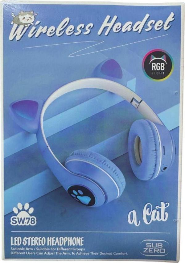 Subzero Sw78 Rgb Işıklı Katlanabilir Kedi Kulaklık - Image 1