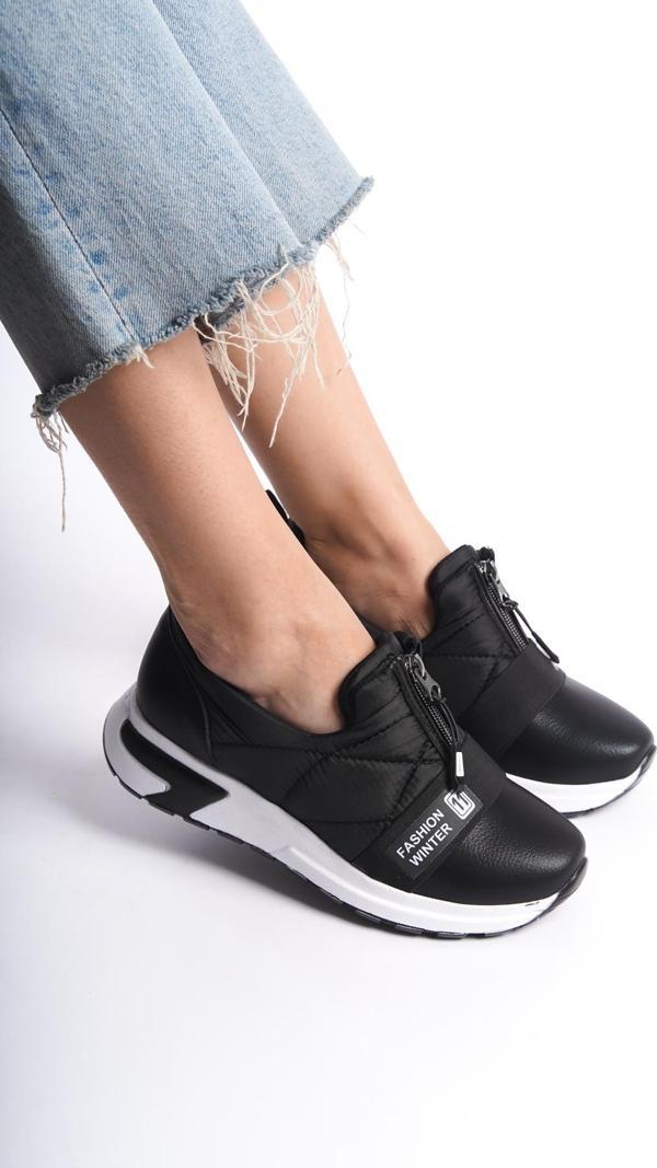 Kadın Fermuarlı Lastikli Sneaker 0045 - Image 1