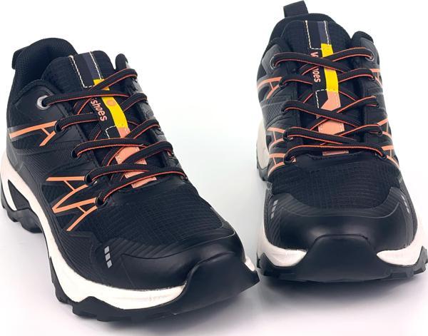 Kadın Siyah Bağcıklı Rahat Outdoor Günlük Sneaker Ayakkabı - Image 1