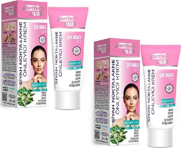 Siyah Nokta ve Akne Önleyici Krem 2 Adet 50 ML , Softto Plus - Image 1