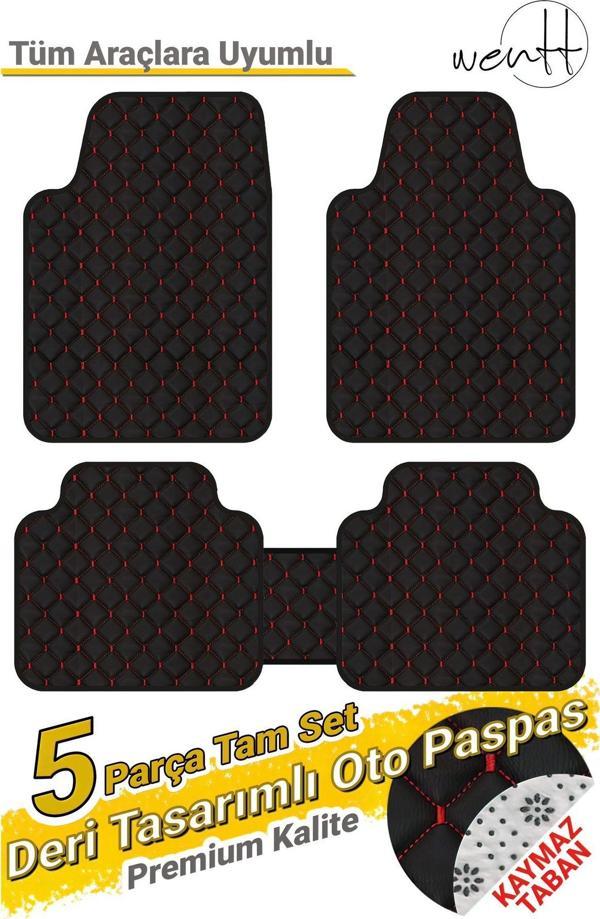 Chevrolet Camaro 2013-2016 Coupe Uyumlu Kapitone Deri Universal Oto Paspas - Image 1