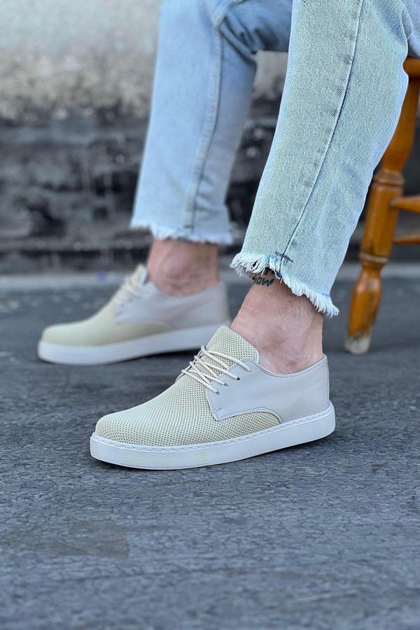 Celira HS016 Bej Triko Erkek Casual Ayakkabı - Image 1