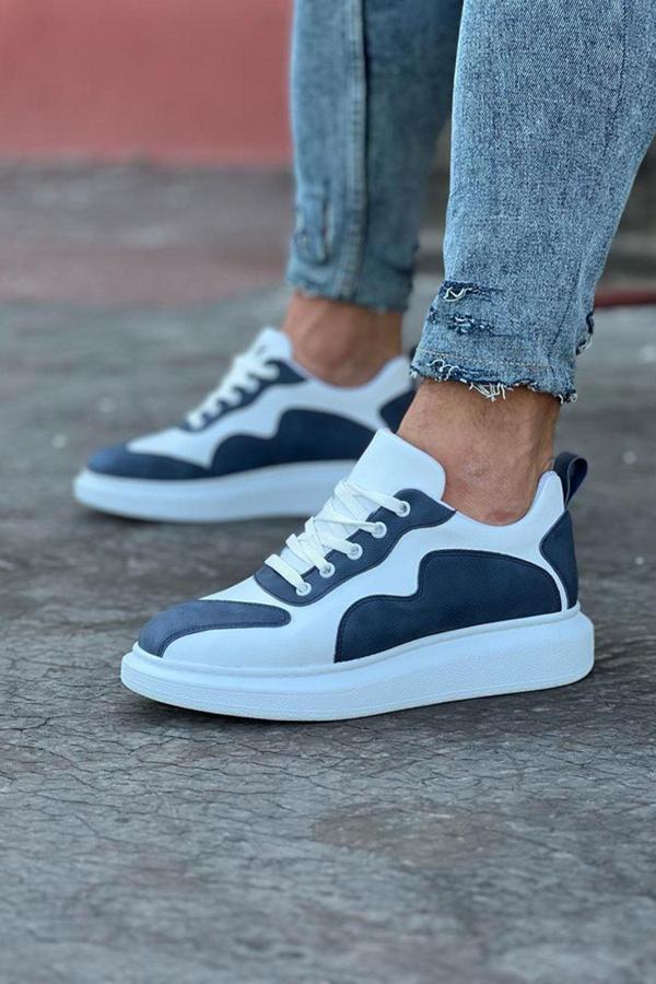 Celira HS301 Beyaz Mavi Erkek Casual Ayakkabı - Image 1