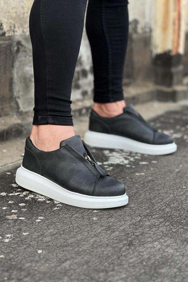 Celira HS010 Gri Cilt Erkek Casual Ayakkabı - Image 1