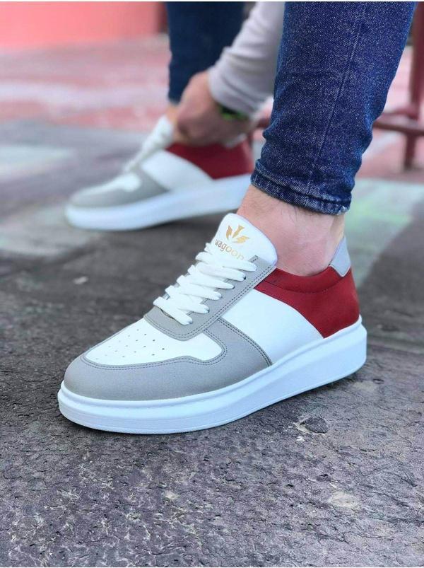 Celira HS011 Beyaz Kırmızı Erkek Casual Ayakkabı - Image 1