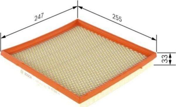 835056-13272717- F026400385- Hava Filtresi Astra J 1.4 100hp-1.6 115hp- Cruze 09 256x250x34 - Image 1