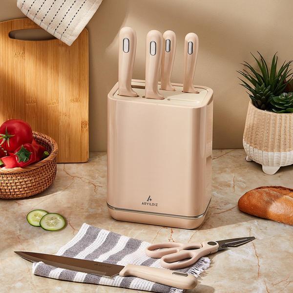 Aryıldız Akron 7 Parça Blok Bıçak Seti - Image 1