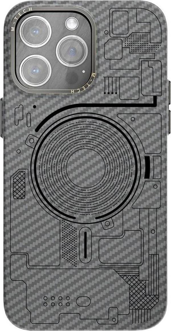 İPhone 13 Pro Max Uyumlu Mekanik Karbon Tuke  Kılıf  - Image 1