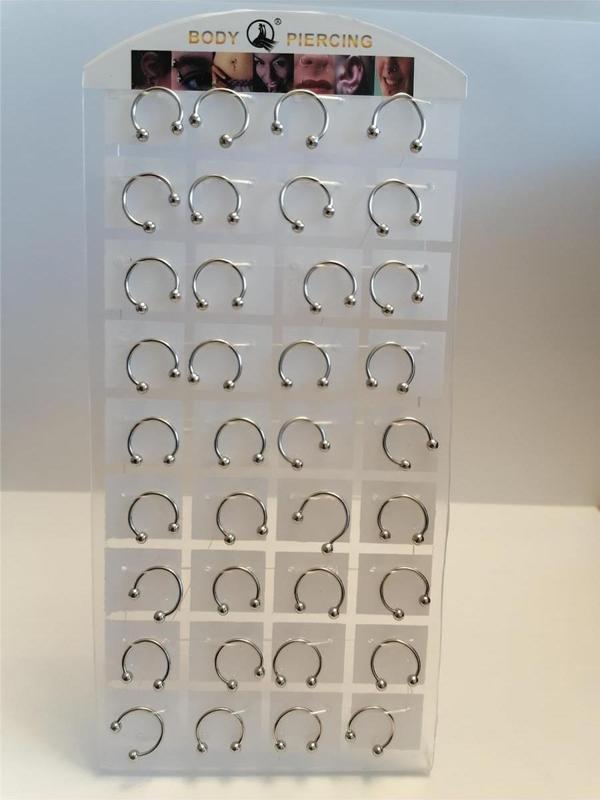 Alsepeteavm 36 Adet Birden Halka Gümüş Renk Piercing - Image 1