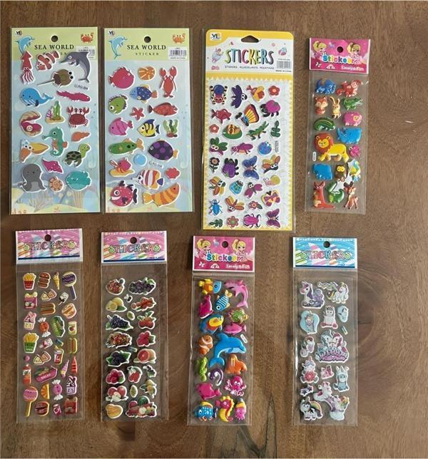 Alsepeteavm 8 Adet Birden Çocuk Eğitici Sticker Çıkartma Seti Model 1 - Image 1