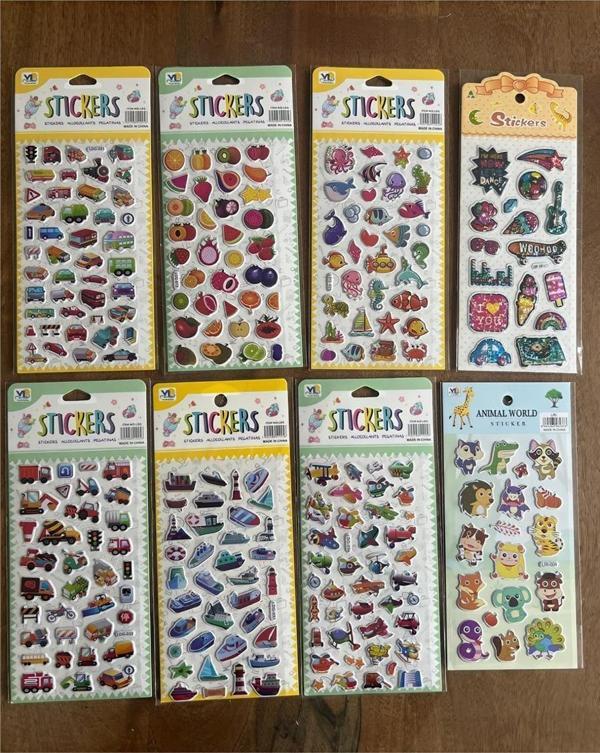 Alsepeteavm 8 Adet Birden Çocuk Eğitici Sticker Çıkartma Seti Model 4 - Image 1
