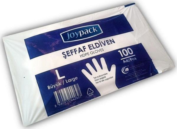 Joypack Şeffaf Gıda Poşet Eldiven 100'Lü X 100 Pakette 10000 Adet - Image 1