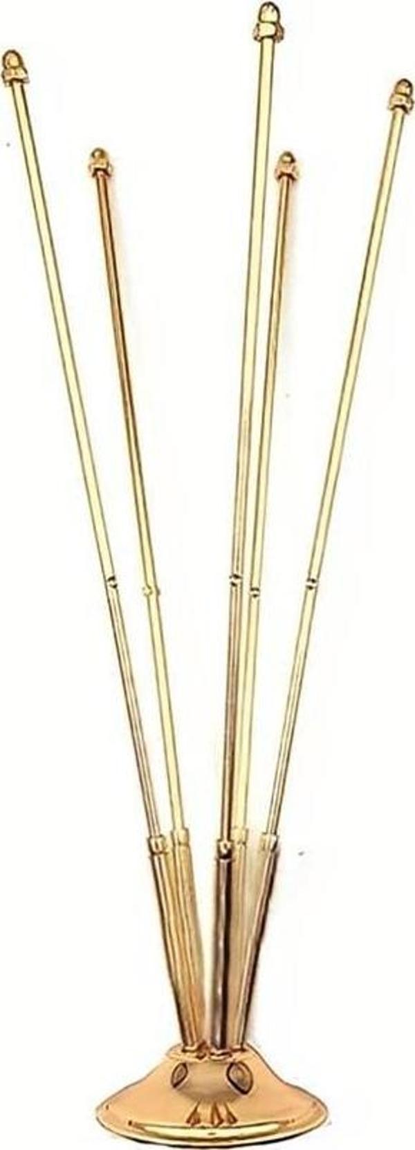 Alsepeteavm Beşli Gold Masa Bayrak Direği - Image 1