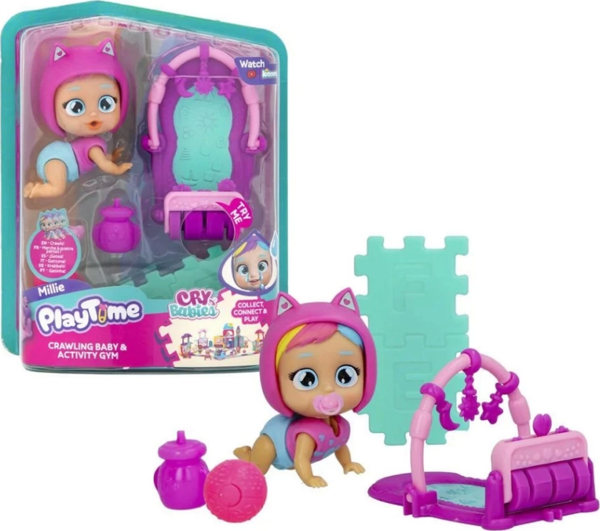 Nessiworld Cry Babies Play Time Mini Millie Bebek ve Aktivite Halısı - Image 1