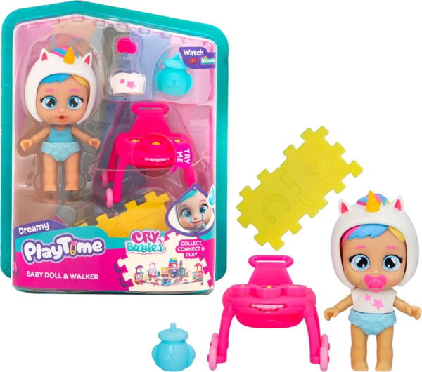 Nessiworld Cry Babies Play Time Mini Bebek ve Yürüteç - Image 1