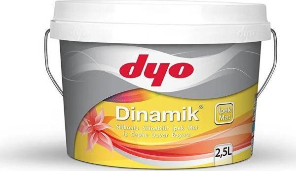 DYO 2,5LT DİNAMİK İPEKMAT SİLİKONLU SİLİNEBİLİR İÇ CEPHE DUVAR BOYASI (7550) YENİ ÇAĞIL - Image 1
