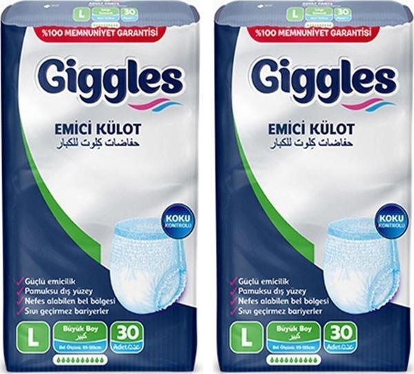 Giggles Külotlu Yetişkin Hasta Bezi Large 60 Adet - Image 1