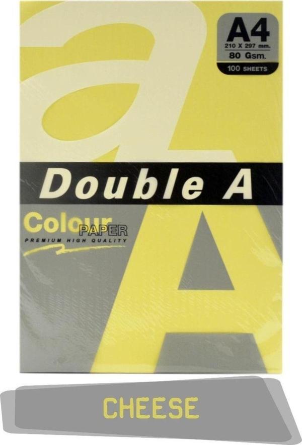 Double A Renkli Fotokopi Kağıdı 100 Lü A4 80 Gr Cheese  - Image 1