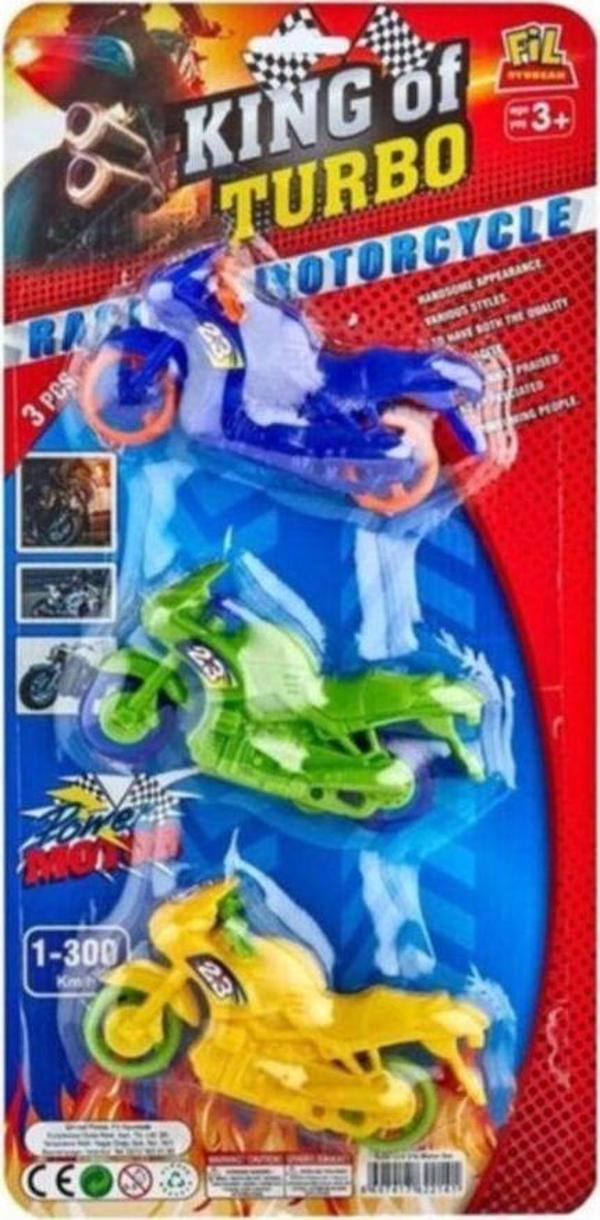 Fil Oyuncak 3'Lü Plastik Motor Seti Karışık - Image 1