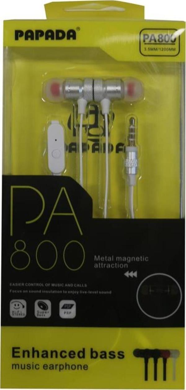 Megatech Papada Pa800 Beyaz Renk Mikrofonlu Mıknat Beyaz - Image 1
