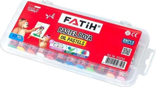Fatih Pastel Boya 12 Renk King Size (Çantalı) Standart - Image 1