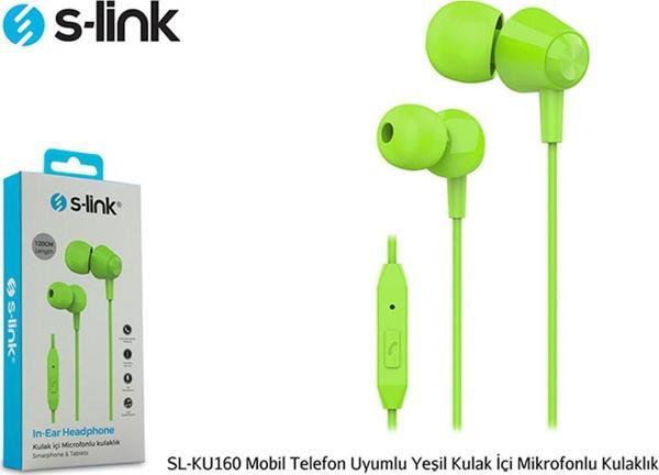 Elba S-Link Sl-Ku160 Mobil Telefon Uyumlu Yeşil Kulak Beyaz - Image 1
