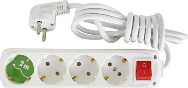 Almera 4Lü 1,5Mt Anahtarlı Topraklı Priz Çokrenkli - Image 1